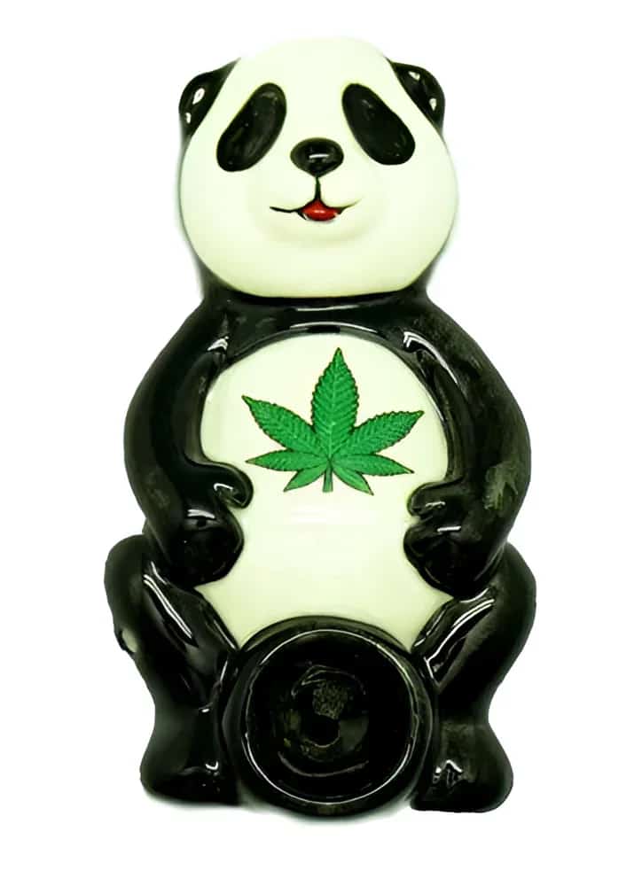 WACKY BOWLZ CERAMIC PANDA PIPE (CLAM SHELL PACKAGING) - Smoke Shop Wholesale. Done Right.