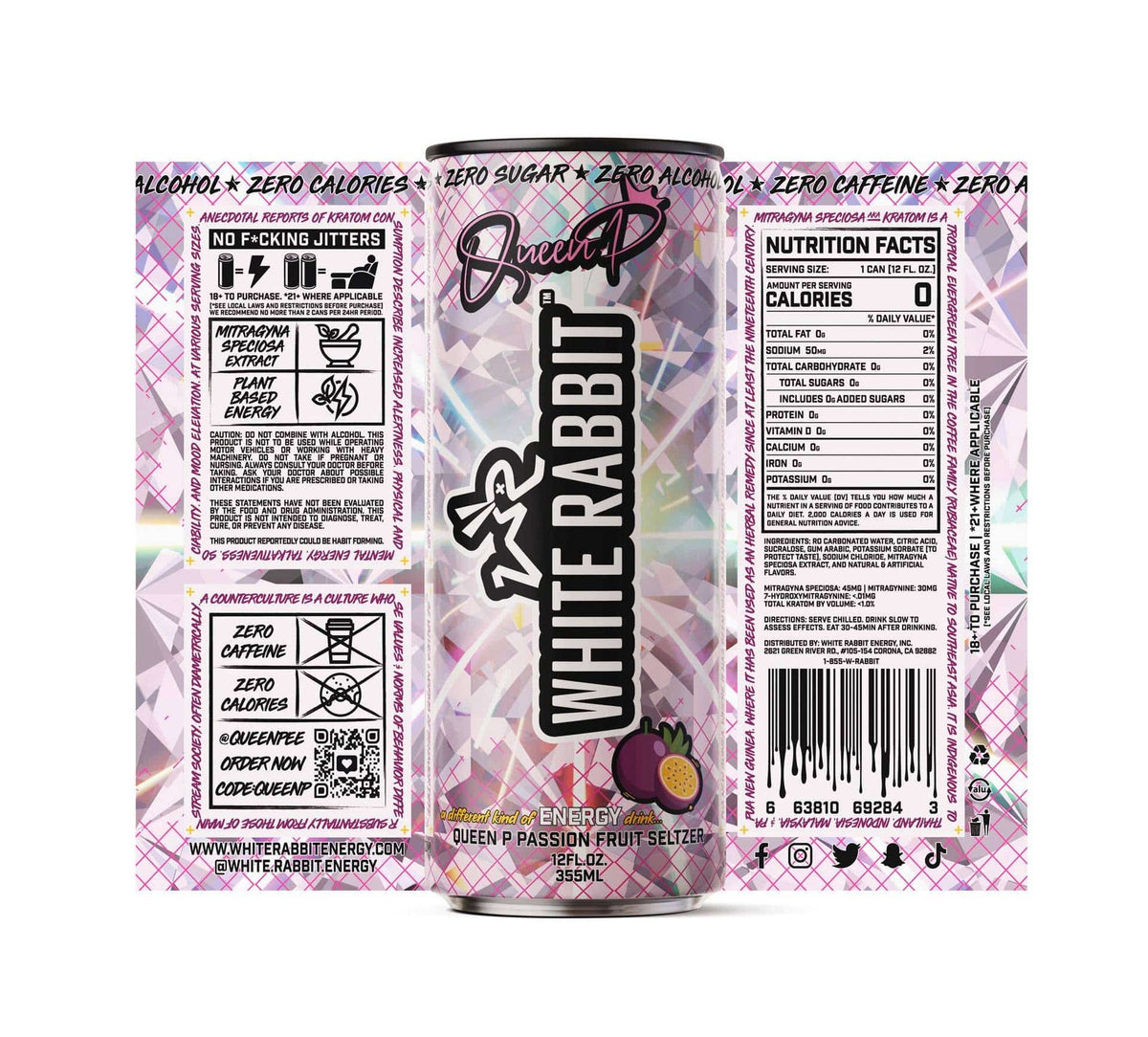 WHITE RABBIT PASSION FRUIT KRATOM SELTZER 12 OZ (24 CT CASE) - Smoke Shop Wholesale. Done Right.