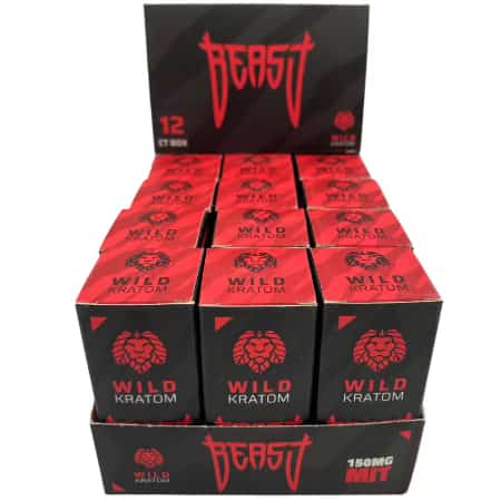WILD KRATOM BEAST KRATOM SHOTS (150MG MIT / 210MG TOTAL) 12 CT DISPLAY - Smoke Shop Wholesale. Done Right.