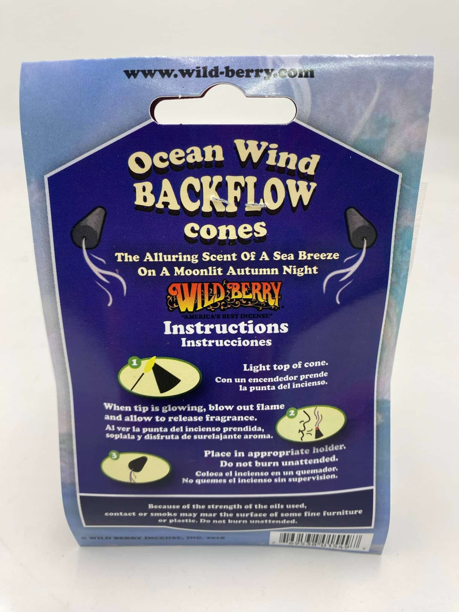 WILDBERRY BACK FLOW CONES OCEAN WIND 6 CT BAG - Smoke Shop Wholesale. Done Right.