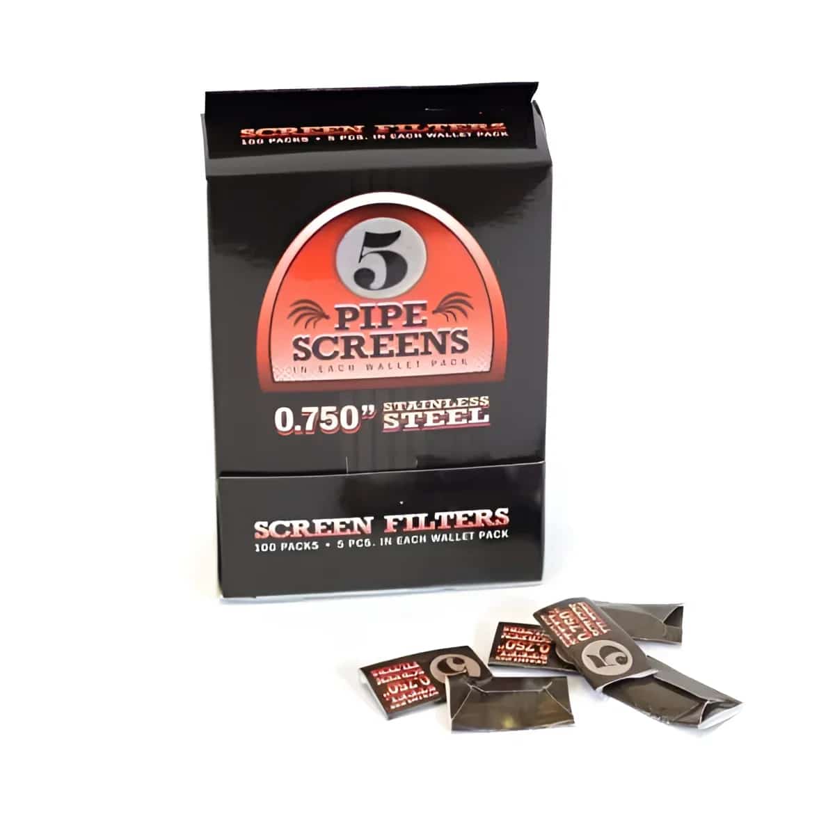 0.750 Stainless Steel Screen Filters 5pc - Smoke Shop Wholesale. Done Right.