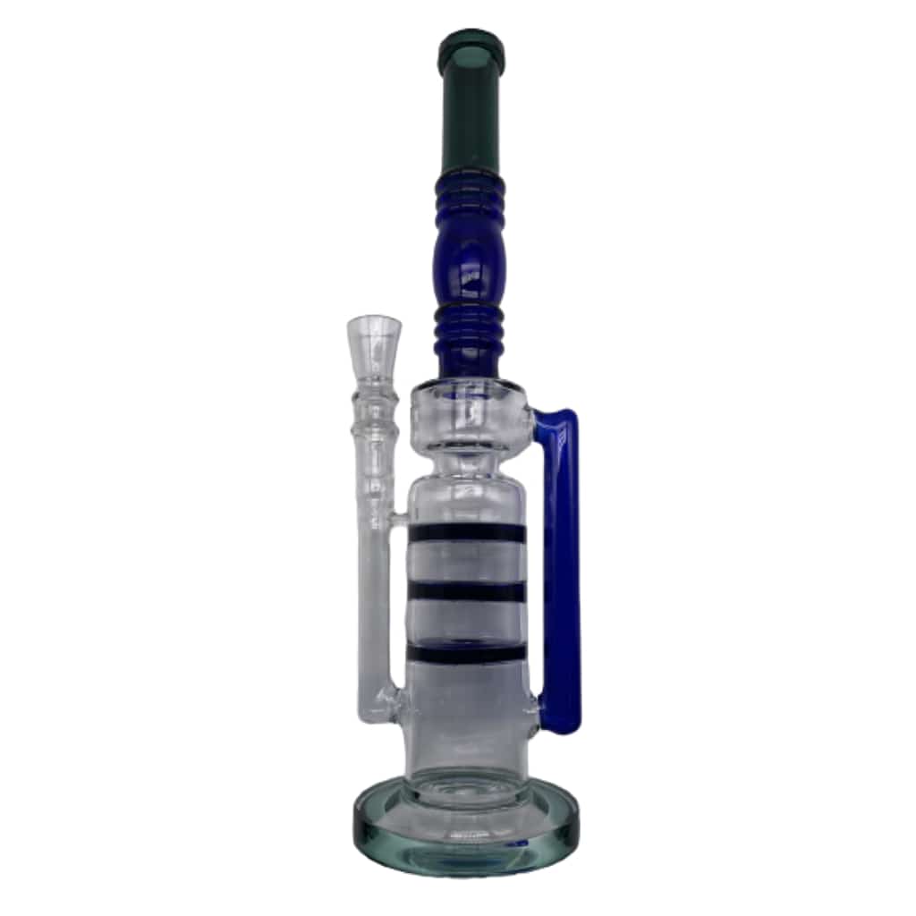 16’’ Recycler Triple Donut Glass Water Pipe - Smoke Shop Wholesale. Done Right.
