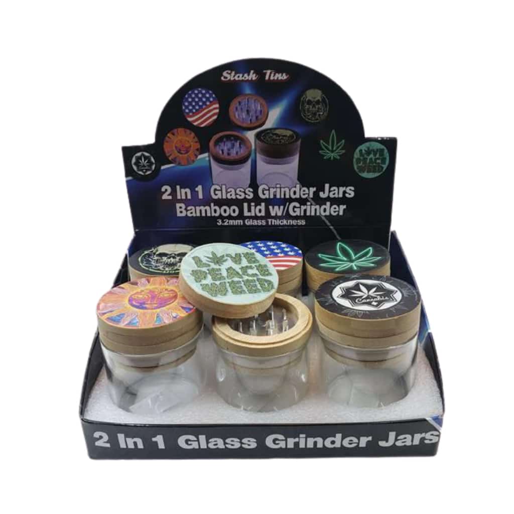 6 Assorted Storage Jar Grinders - Smoke Shop Wholesale. Done Right.