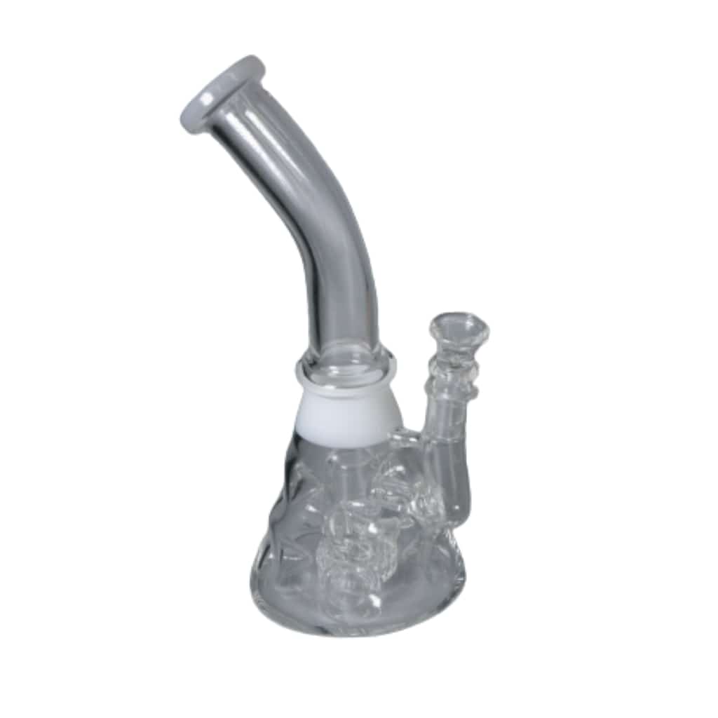 9’’ Bent Neck Shower Percolator Glass Water Pipe - Smoke Shop Wholesale. Done Right.