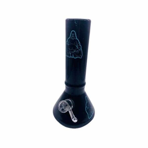 9’’ SM SOFT GLASS BLACK BEAKER W/ IMAGE - Smoke Shop Wholesale. Done Right.