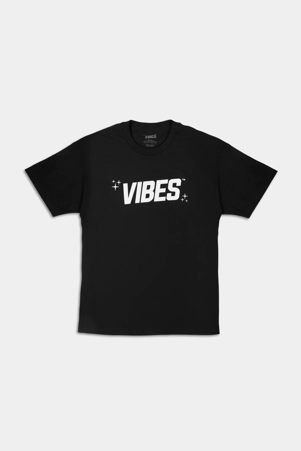 VIBES Black With White Logo T-Shirt 2X-Large