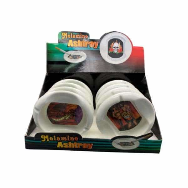 Assorted Design Melamine Ashtray 8ct Display - Smoke Shop Wholesale. Done Right.