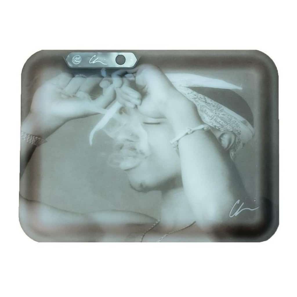 Chi Modu Tupac Glow Rolling Tray **CLOSEOUT** - Smoke Shop Wholesale. Done Right.