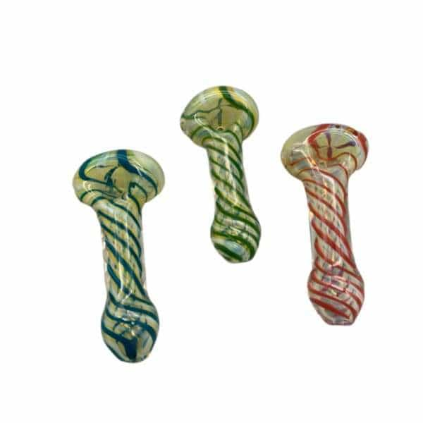 Crush - Color Cane Convex Bone Glass Hand Pipe - Smoke Shop Wholesale. Done Right.