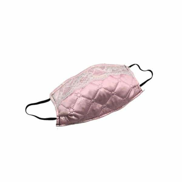 Diamond Quilt Satin + Lace Protective Mask - Smoke Shop Wholesale. Done Right.