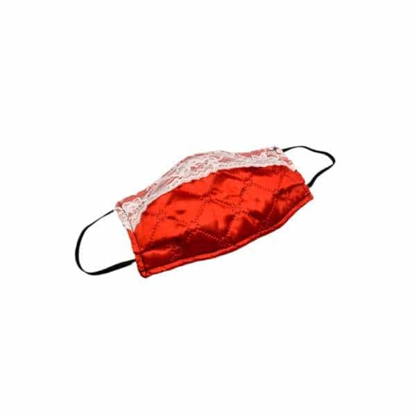 Diamond Quilt Satin + Lace Protective Mask - Smoke Shop Wholesale. Done Right.