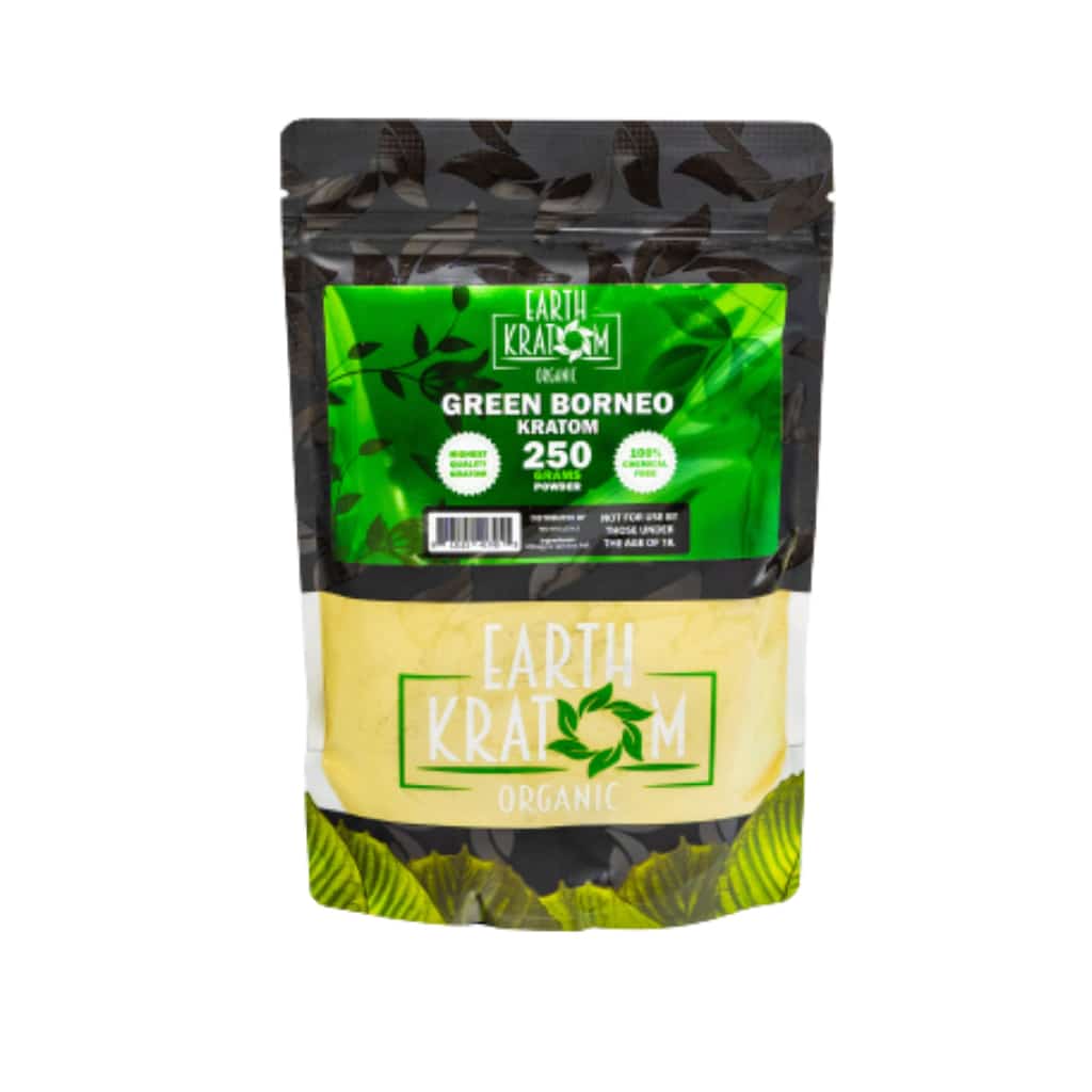 Earth Kratom Green Borneo - 250g Kratom Powder - Smoke Shop Wholesale. Done Right.