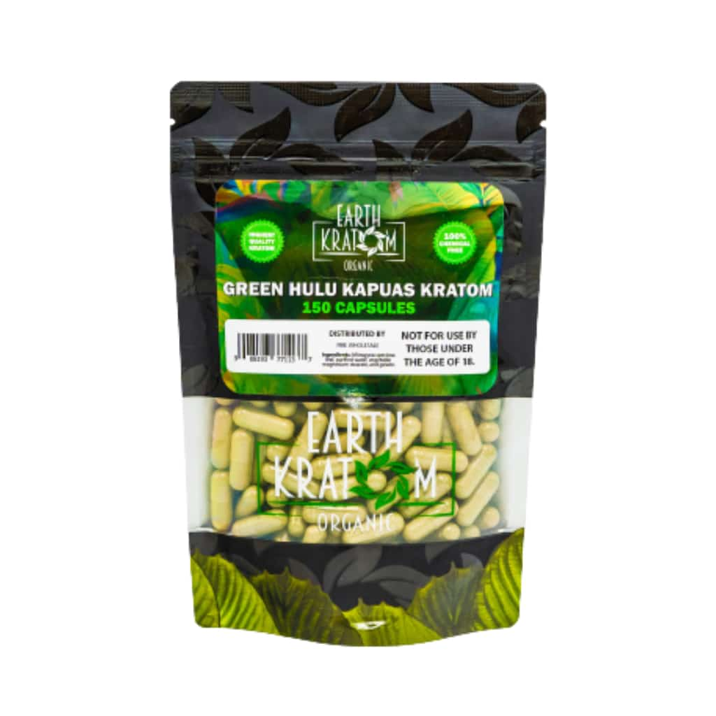 Earth Kratom Green Hulu - 150ct Kratom Capsules - Smoke Shop Wholesale. Done Right.