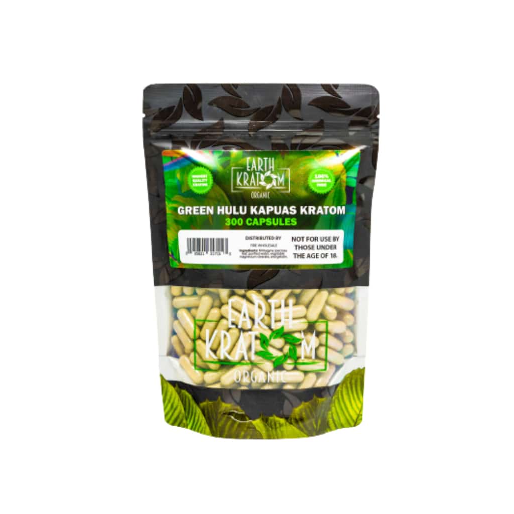 Earth Kratom Green Hulu - 300ct Kratom Capsules - Smoke Shop Wholesale. Done Right.