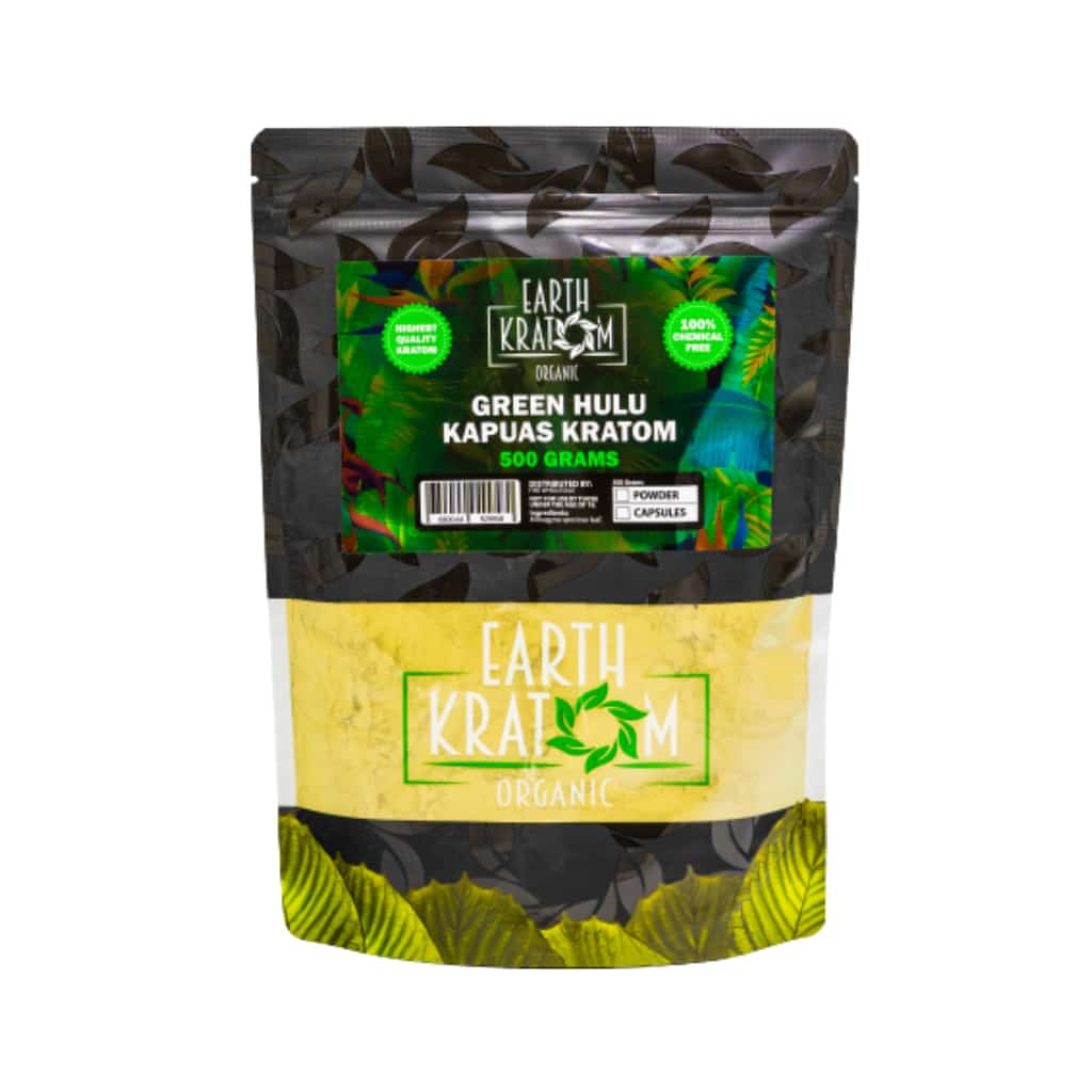 Earth Kratom Green Hulu Kapuas - 500g Kratom Powder - Smoke Shop Wholesale. Done Right.