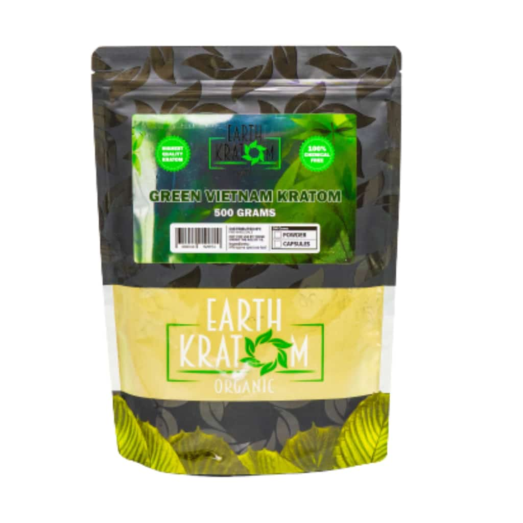 Earth Kratom Green Vietnam - 500g Kratom Powder - Smoke Shop Wholesale. Done Right.