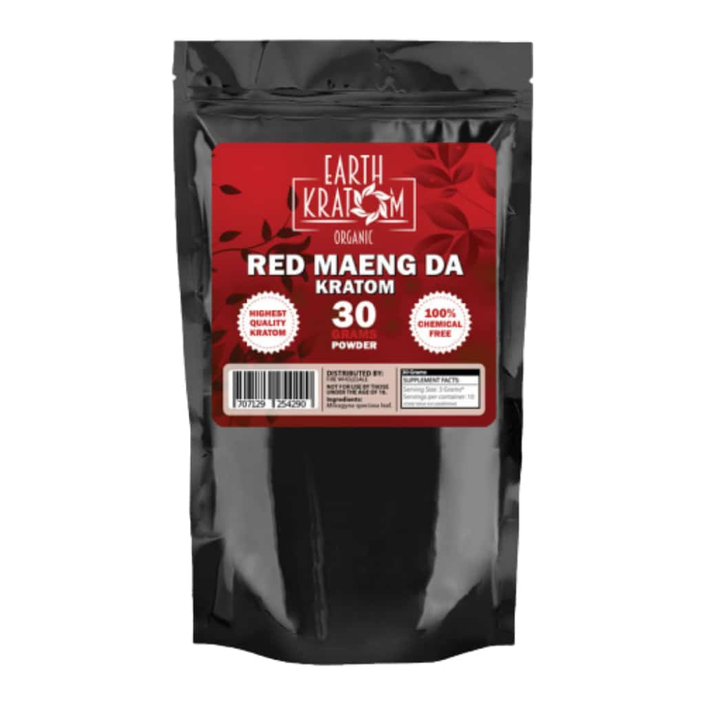 Earth Kratom Red Maeng Da - 30g Kratom Powder - Smoke Shop Wholesale. Done Right.