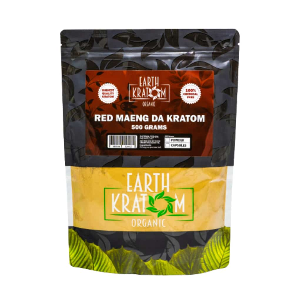 Earth Kratom Red Maeng Da - 500g Kratom Powder - Smoke Shop Wholesale. Done Right.