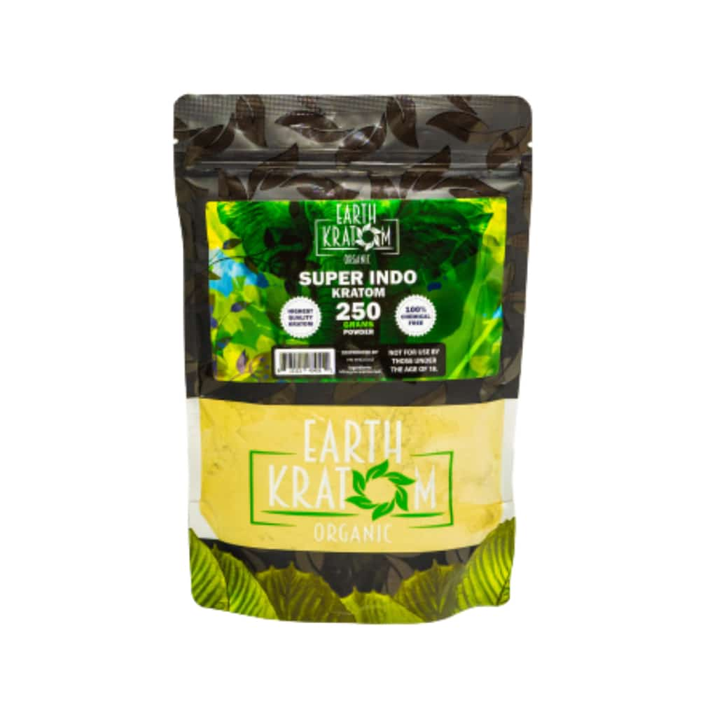 Earth Kratom Super Indo - 250g Kratom Powder - Smoke Shop Wholesale. Done Right.