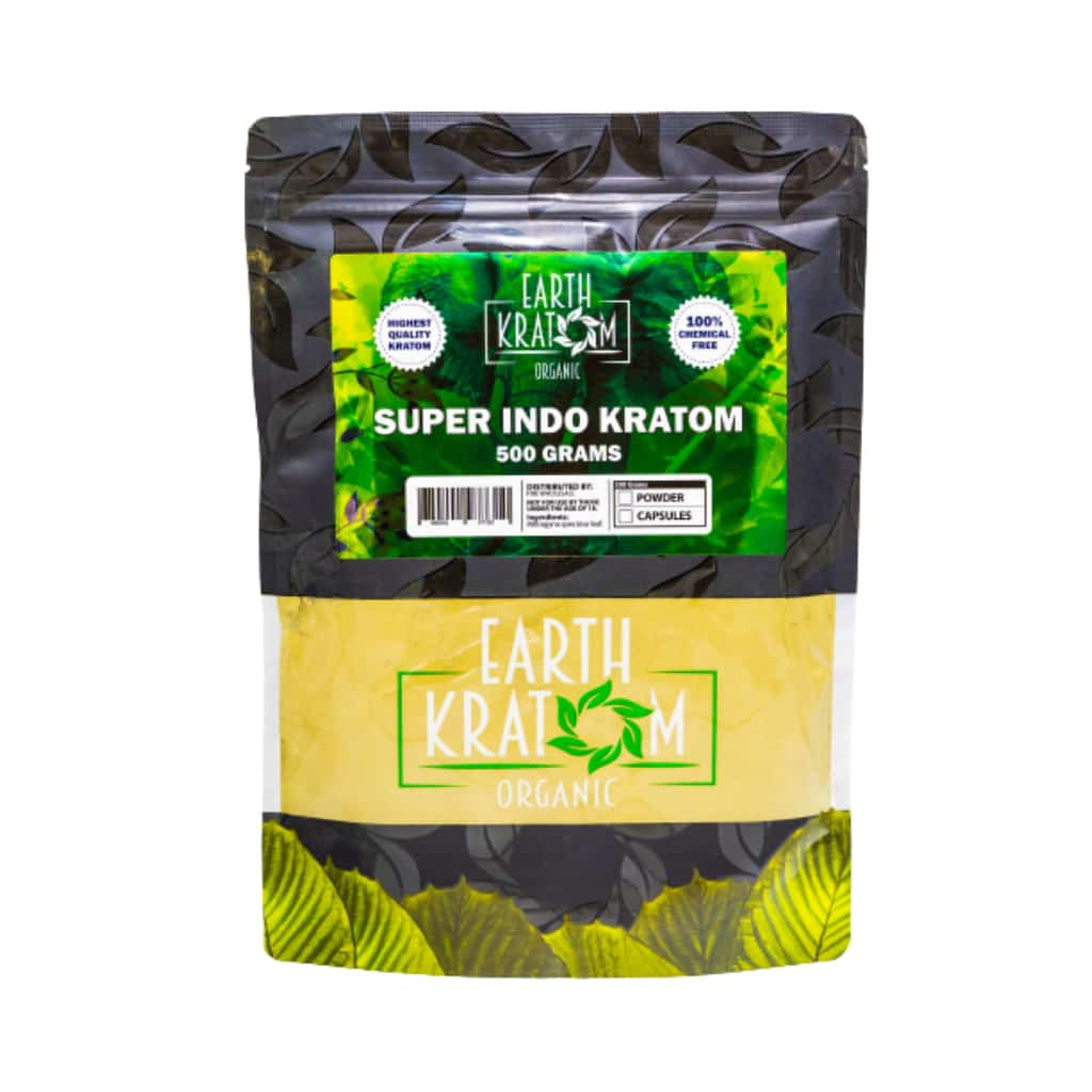 Earth Kratom Super Indo - 500g Kratom Powder - Smoke Shop Wholesale. Done Right.