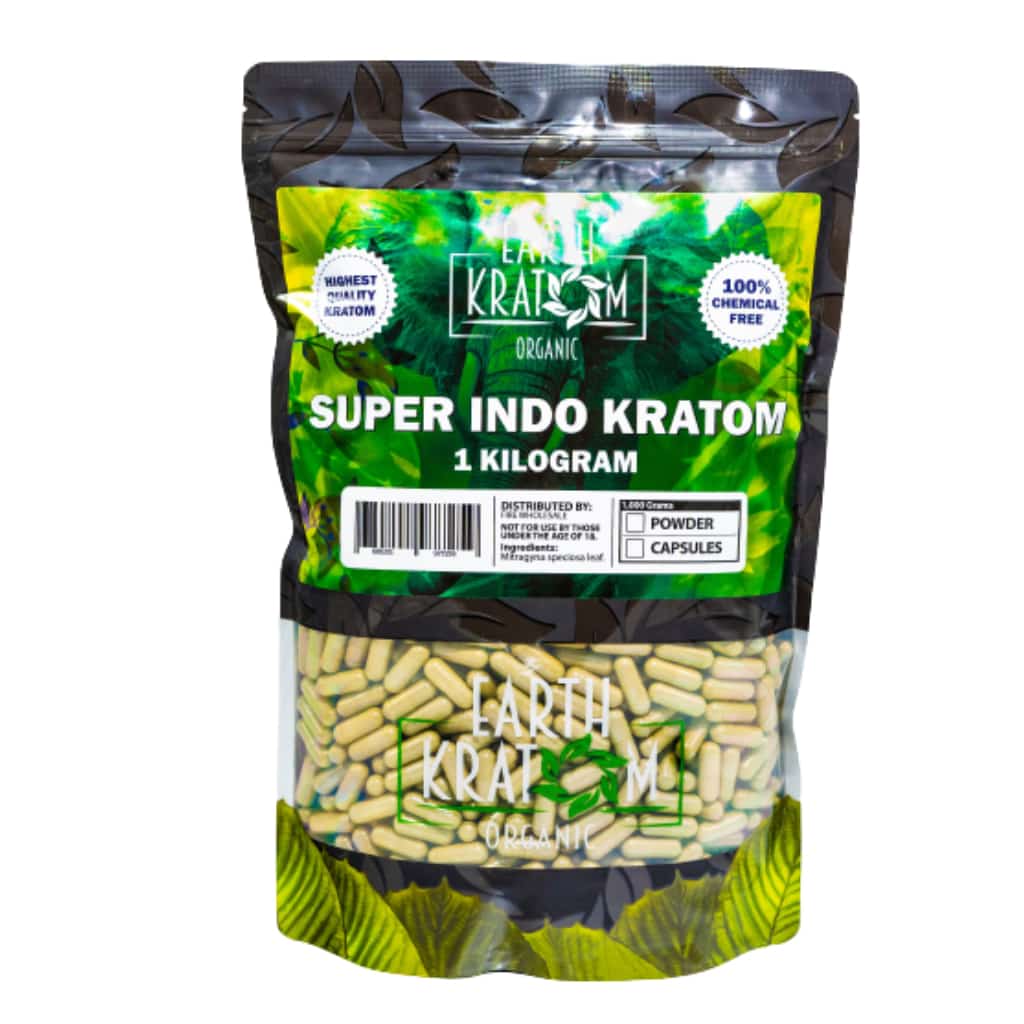 Earth Kratom Super Indo - Kilo Kratom Capsules - Smoke Shop Wholesale. Done Right.