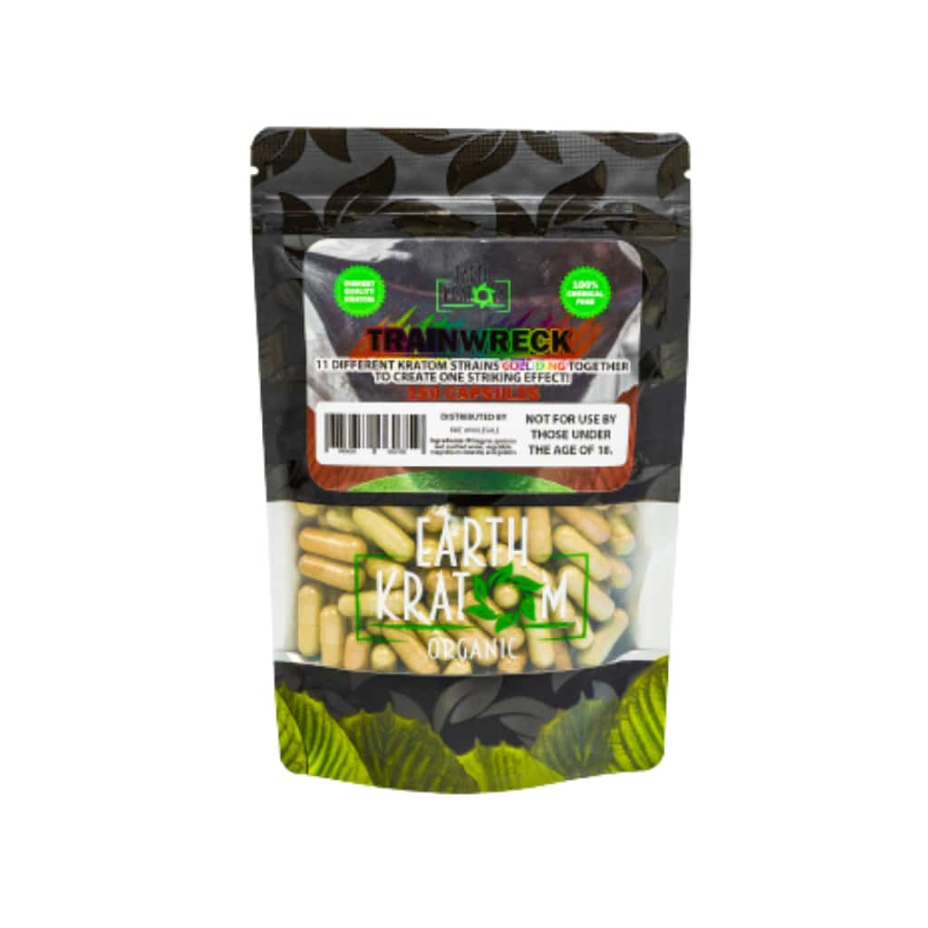 Earth Kratom Trainwreck - 150ct Kratom Capsules - Smoke Shop Wholesale. Done Right.