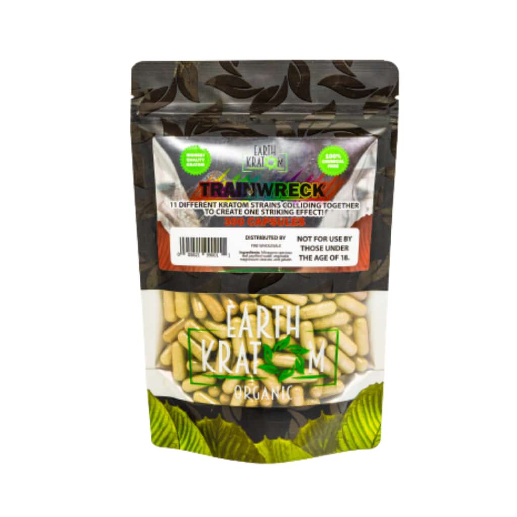 Earth Kratom Trainwreck - 300ct Kratom Capsules - Smoke Shop Wholesale. Done Right.