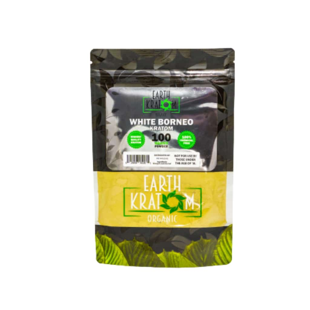 Earth Kratom White Borneo - 100g Kratom Powder - Smoke Shop Wholesale. Done Right.