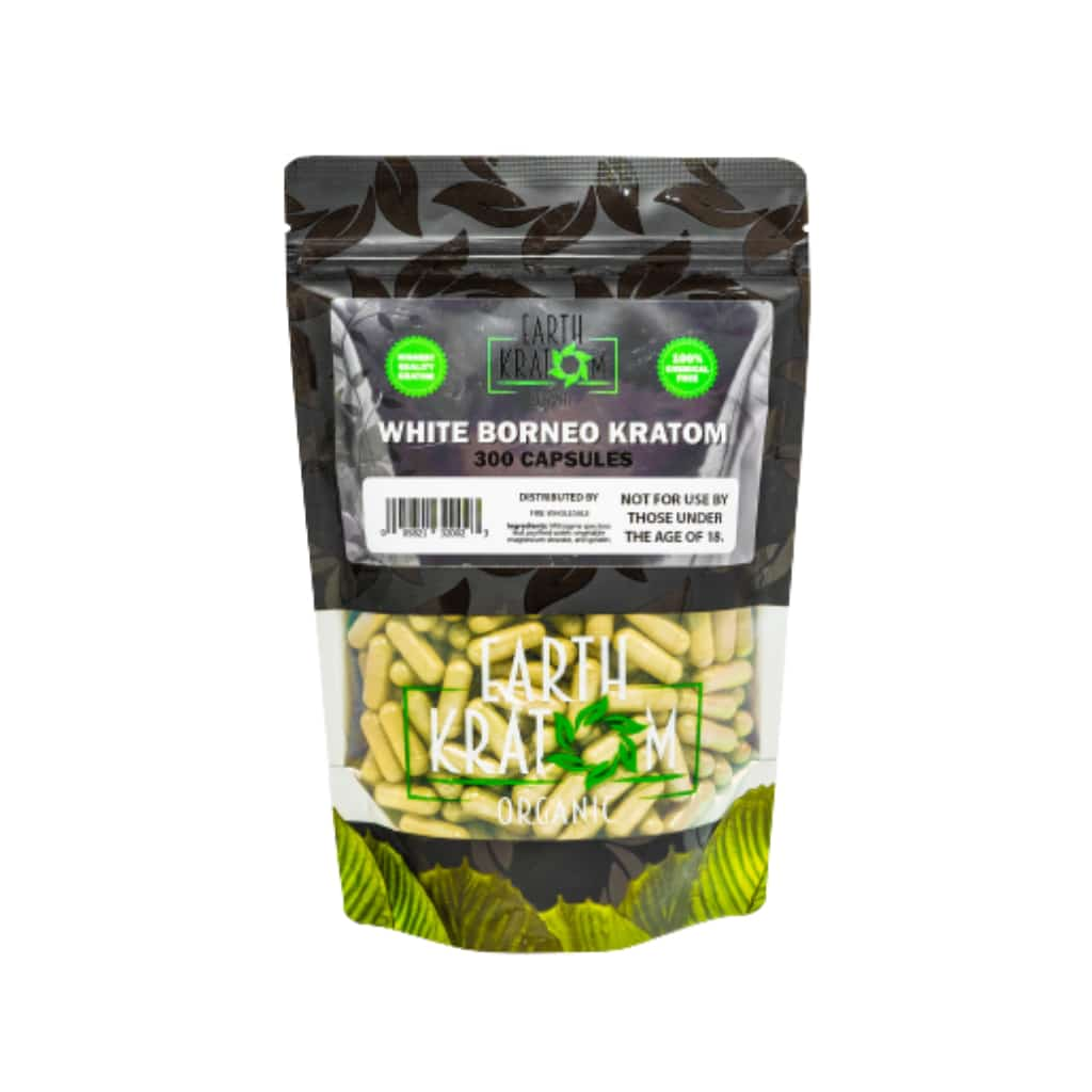 Earth Kratom White Borneo - 300ct Kratom Capsules - Smoke Shop Wholesale. Done Right.