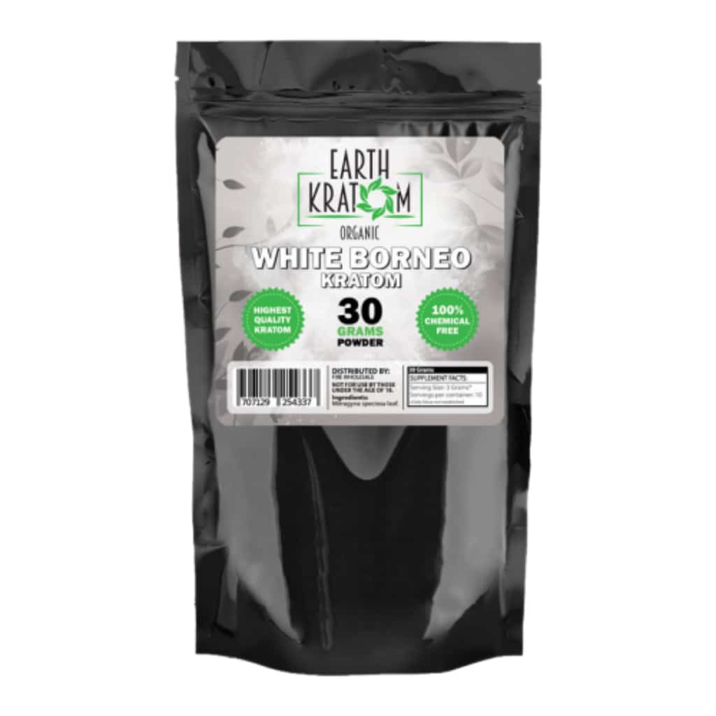 Earth Kratom White Borneo - 30g Kratom Powder - Smoke Shop Wholesale. Done Right.