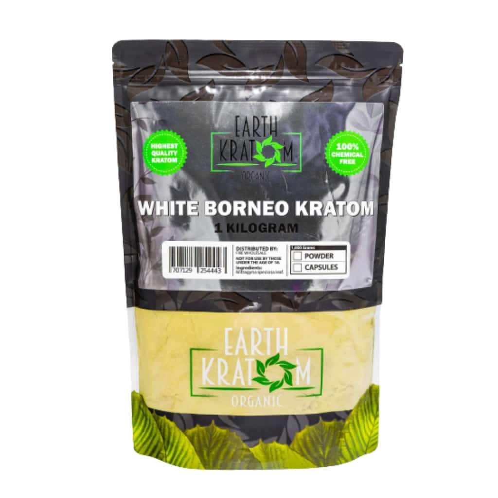 Earth Kratom White Borneo - Kilo Kratom Powder - Smoke Shop Wholesale. Done Right.