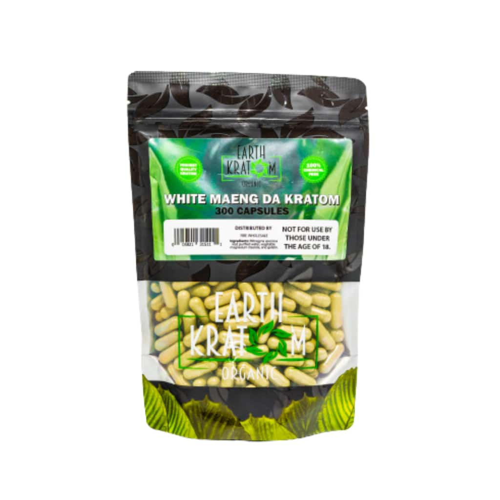 Earth Kratom White Maeng Da - 300ct Kratom Capsules - Smoke Shop Wholesale. Done Right.