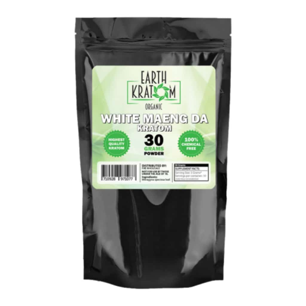 Earth Kratom White Maeng Da - 30g Kratom Powder - Smoke Shop Wholesale. Done Right.