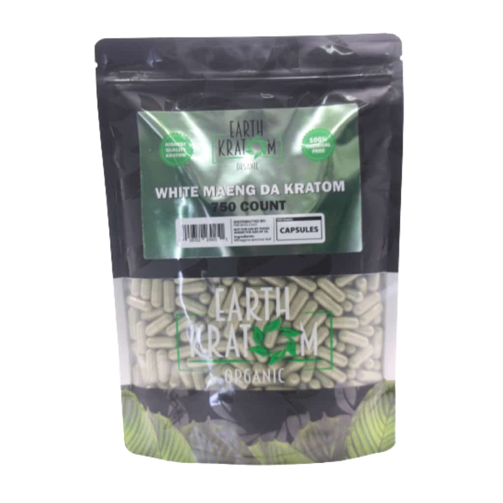 Earth Kratom White Maeng Da - 750ct Kratom Capsules - Smoke Shop Wholesale. Done Right.