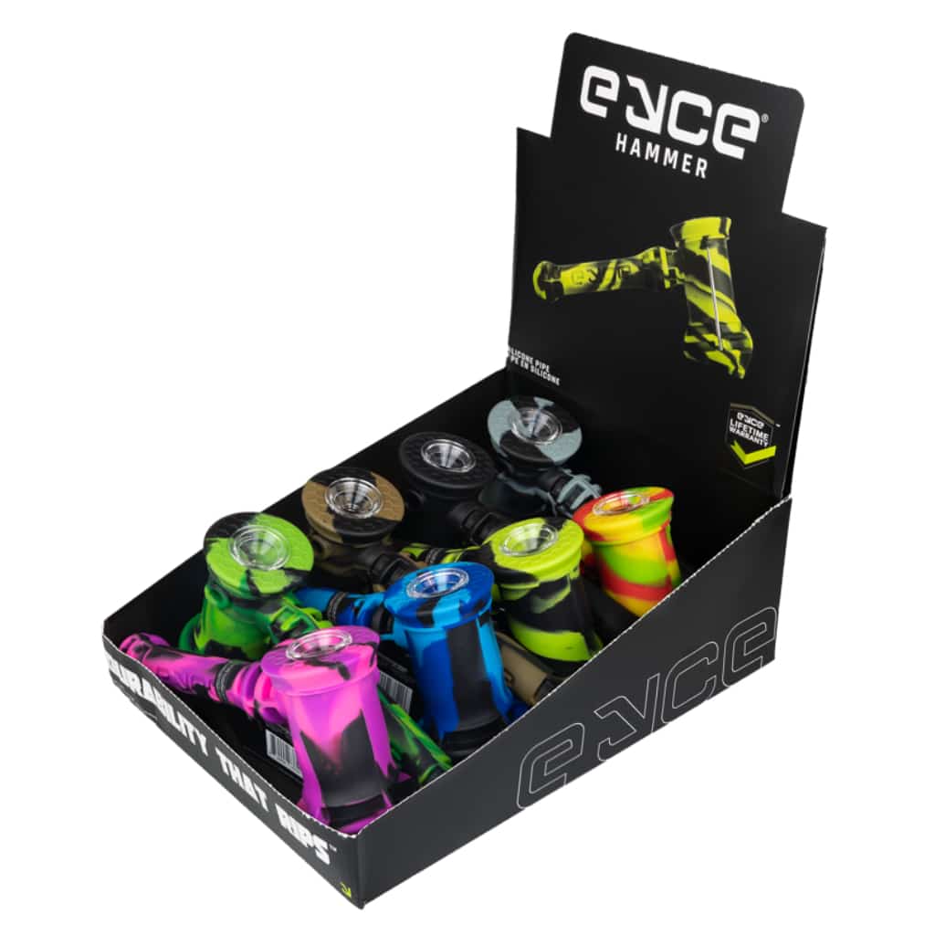 Eyce Hammer Bubbler - 8ct Display - Smoke Shop Wholesale. Done Right.