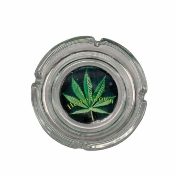 Glass Home Grown (Hemp Leaf) Ashtray - Smoke Shop Wholesale. Done Right.