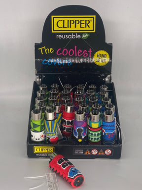 CLIPPER POP COVER GAMES  LIGHTER 30 CT DISPLAY