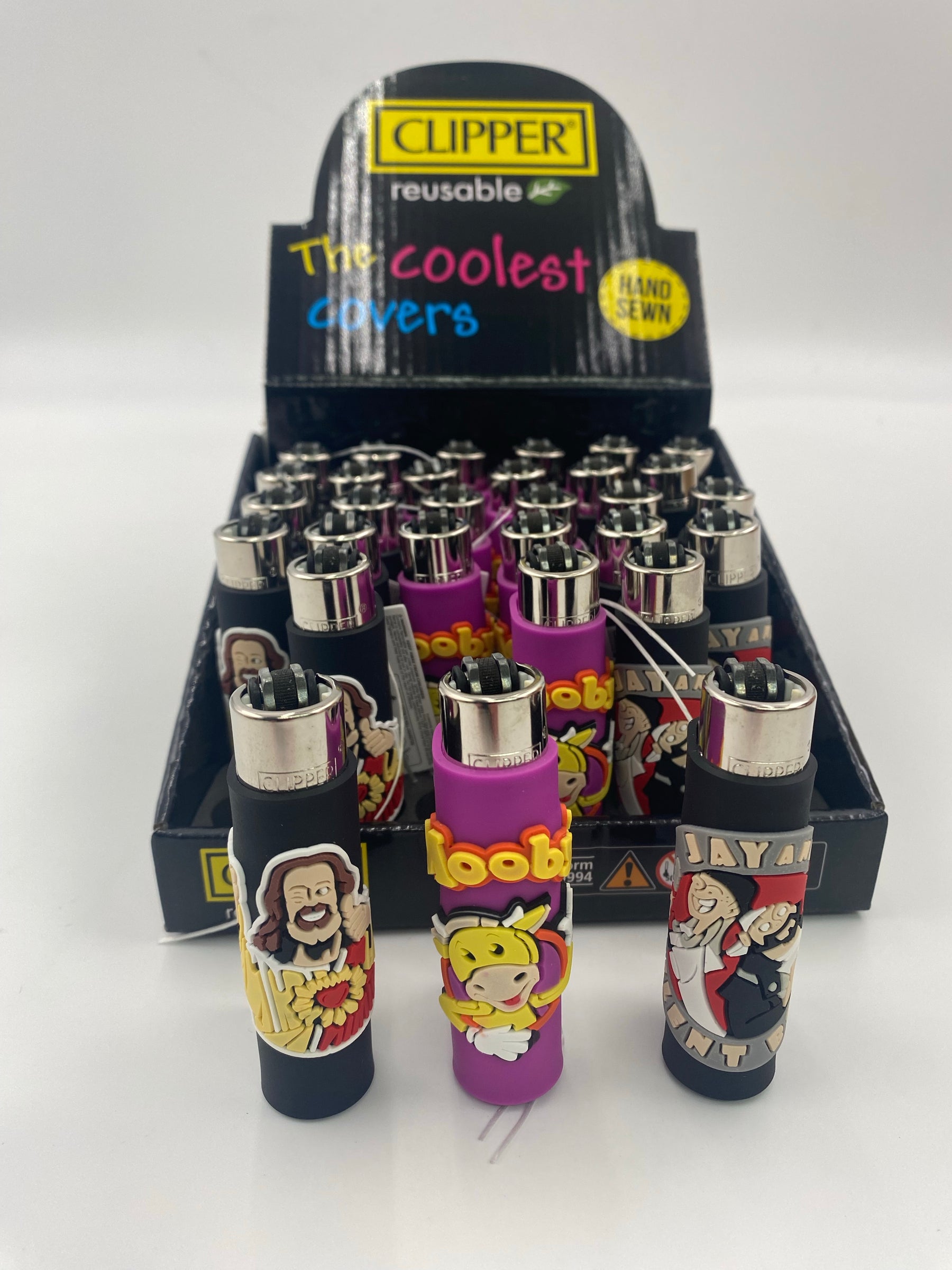 CLIPPER POP COVER JAY AND SILENT BOB LIGHTER 30 CT DISPLAY