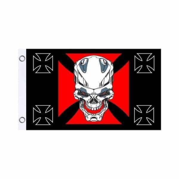 Iron Skull Fly Flag - Smoke Shop Wholesale. Done Right.
