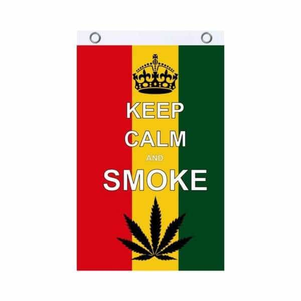 Keep Calm Smoke On Fly Flag - Smoke Shop Wholesale. Done Right.