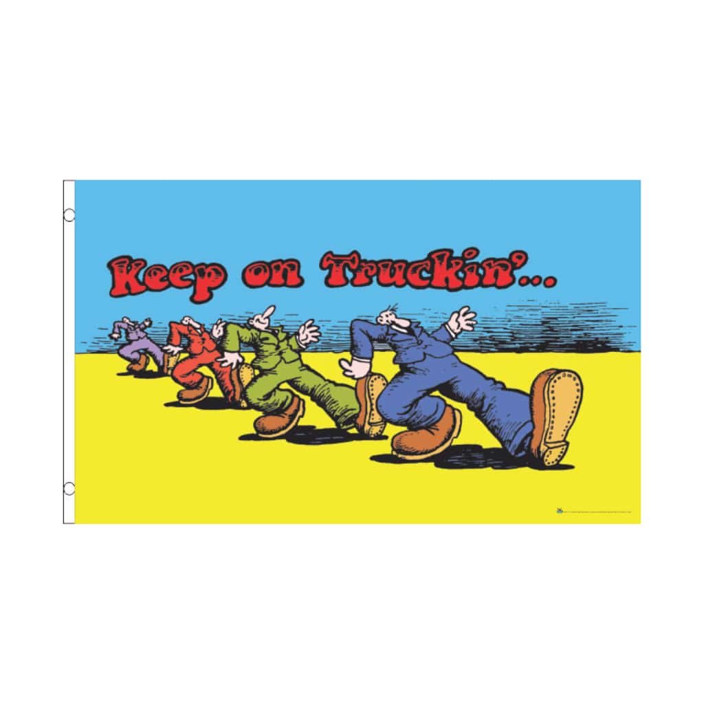 Keep On Truckin’ Fly Flag - Smoke Shop Wholesale. Done Right.