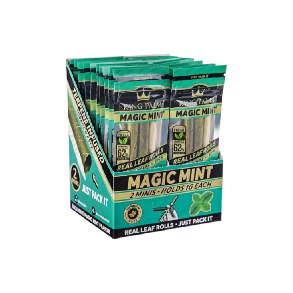 King Palm Magic Mint Mini 2pk - 20ct Display - Smoke Shop Wholesale. Done Right.