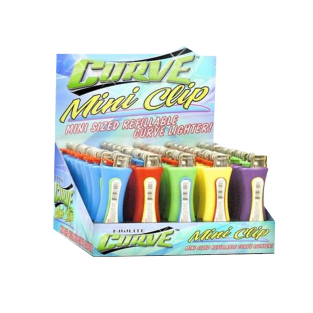 Mini Curve Clip Lighters - Smoke Shop Wholesale. Done Right.