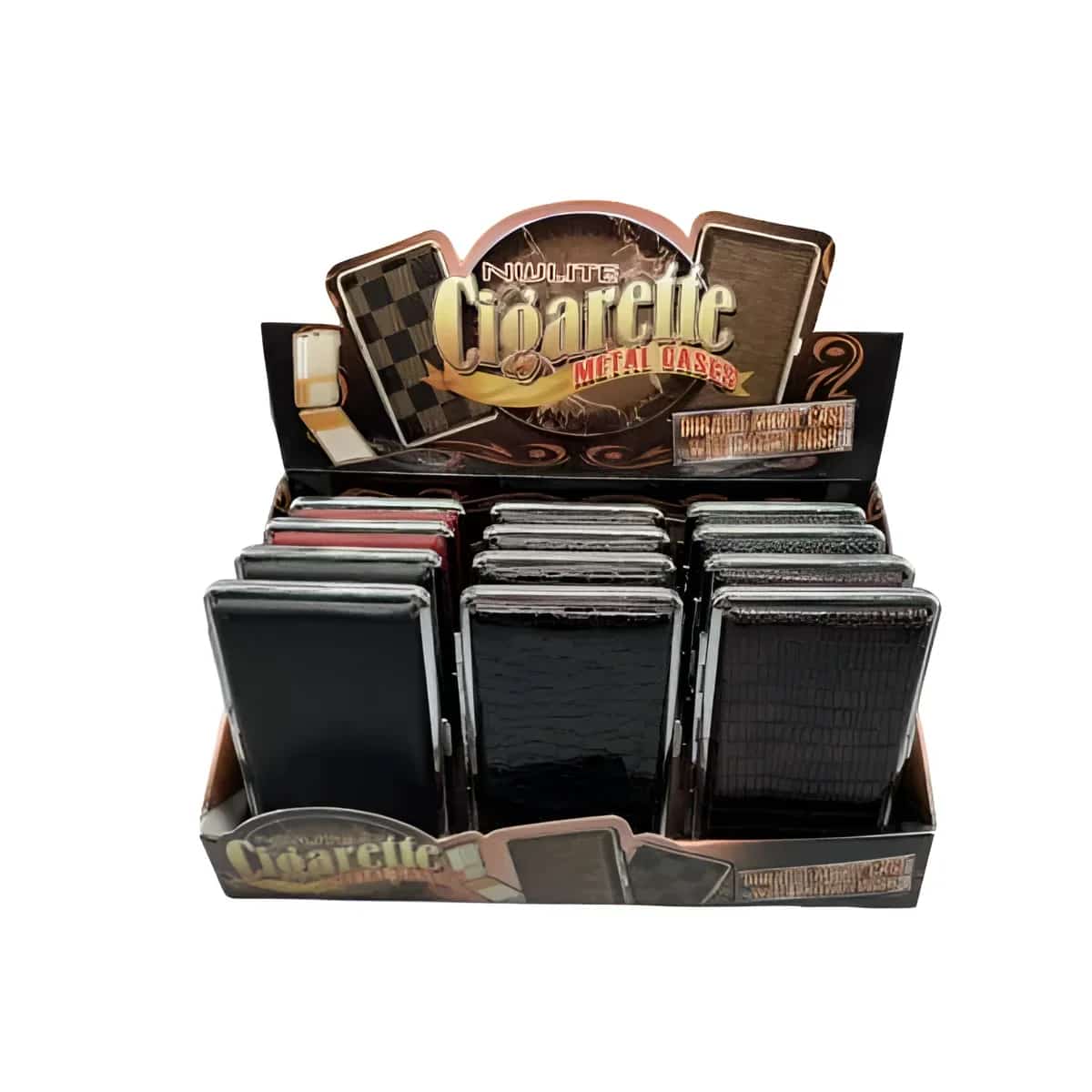 Nulite Leather Cigarette Case 12ct Display - Smoke Shop Wholesale. Done Right.