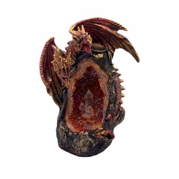 Orange 2-Headed Dragon Crystal Backflow Burner - Smoke Shop Wholesale. Done Right.