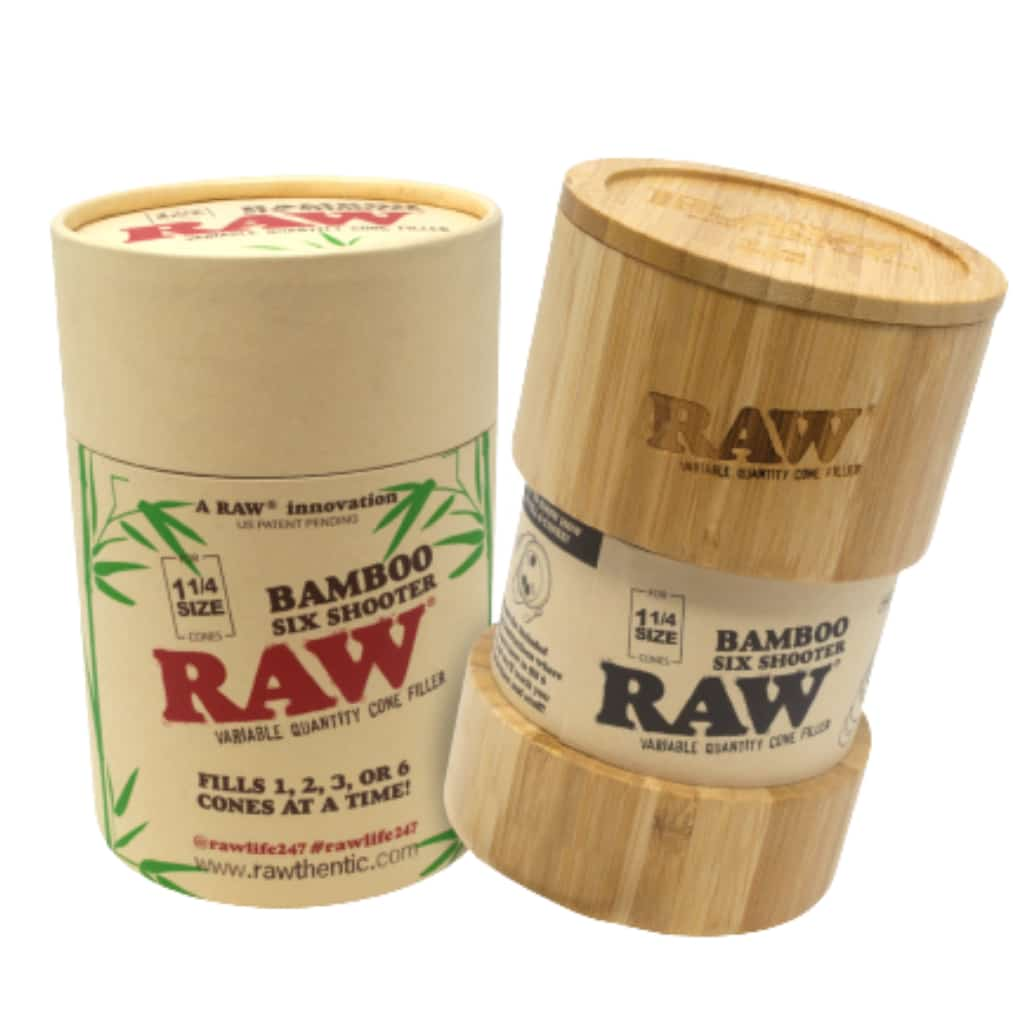 RAW Bamboo Six Shooter - 1 1/4 - Smoke Shop Wholesale. Done Right.