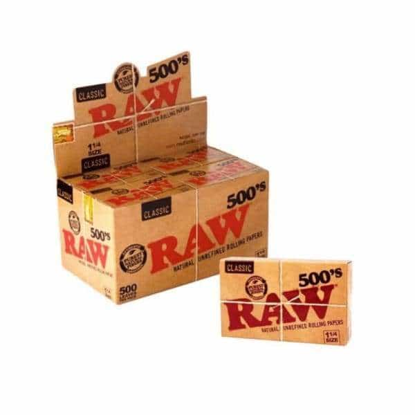 RAW Classic Creaseless 1 1/4 500’s 20ct - Smoke Shop Wholesale. Done Right.