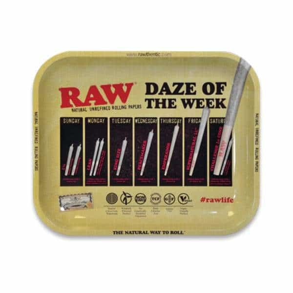 RAW Daze Of The Week Rolling Tray - Smoke Shop Wholesale. Done Right.