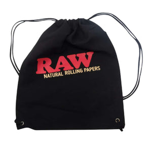 RAW Draw String Bag - Black - Smoke Shop Wholesale. Done Right.