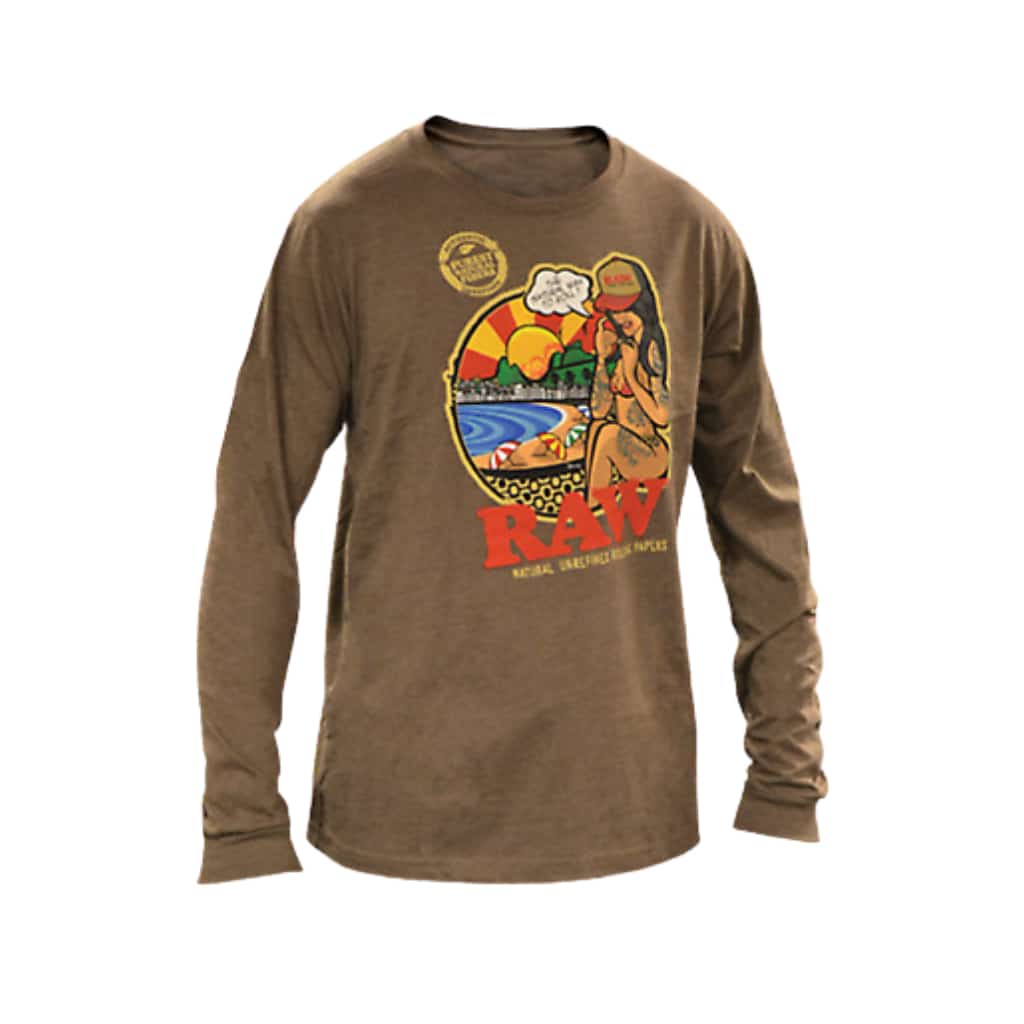 RAW Men’s Brazil Long Sleeve Tee - Smoke Shop Wholesale. Done Right.